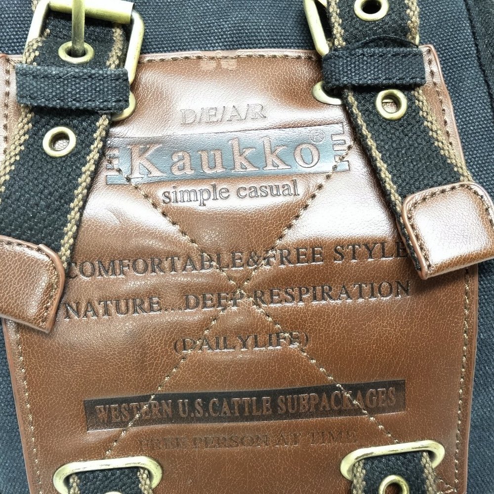 Kaukko Unisex Black Canvas Chest/Travel Bag - Picture 6 of 8